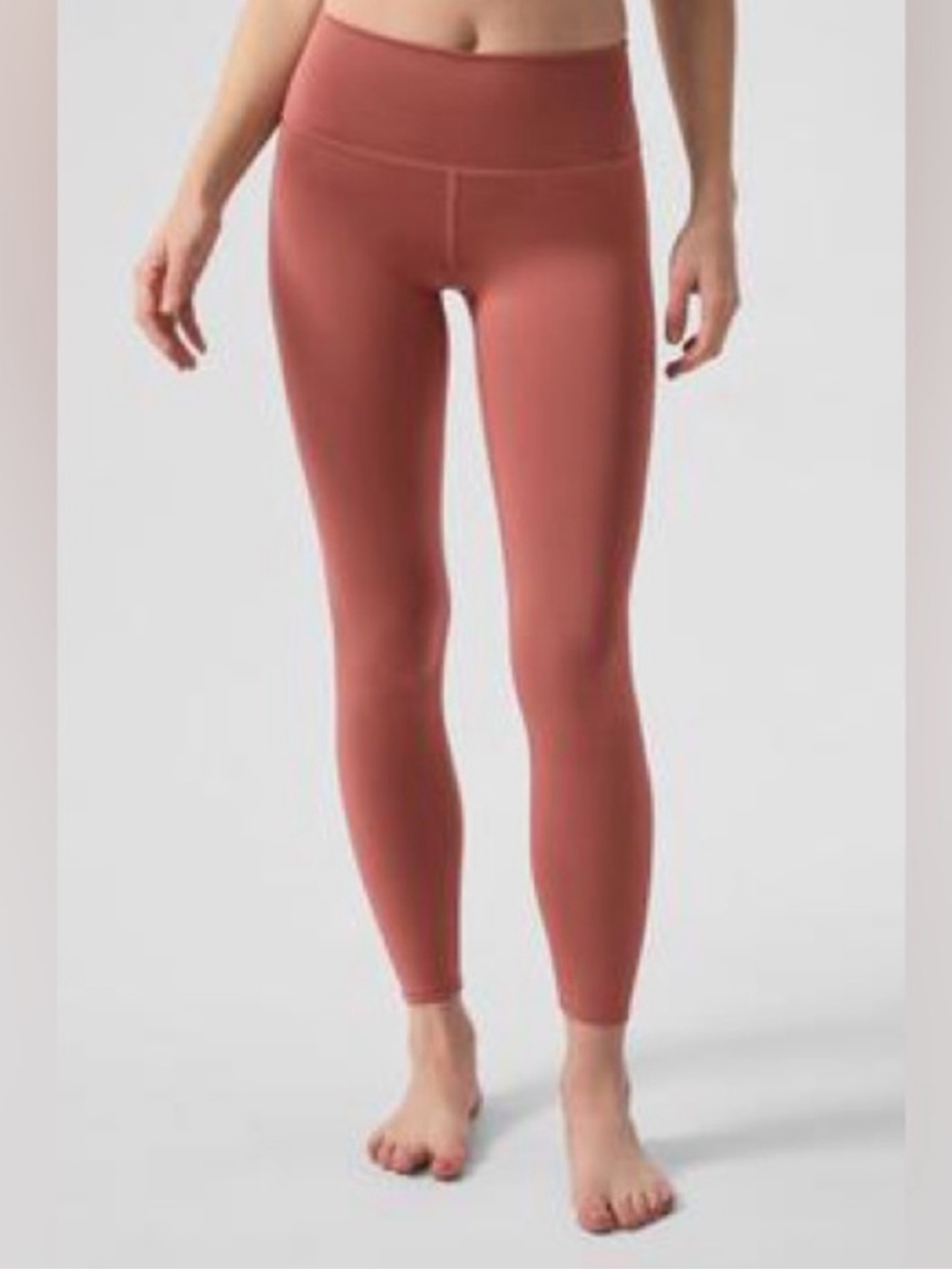 ALO 7/8 HIGH WAIST AIRLIFT LEGGING IN SOFT TERRACOTTA SIZE SMALL